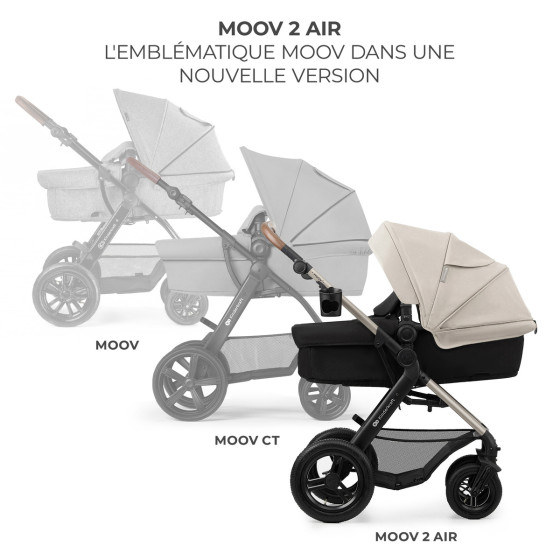 Kinderkraft MOOV 2 AIR Poussette Trio - Système de voyage de la naissance