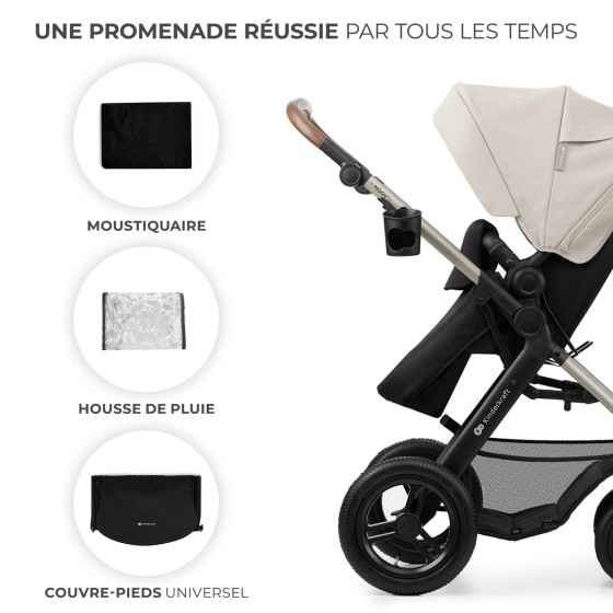 Kinderkraft MOOV 2 AIR Poussette Trio - Système de voyage de la naissance