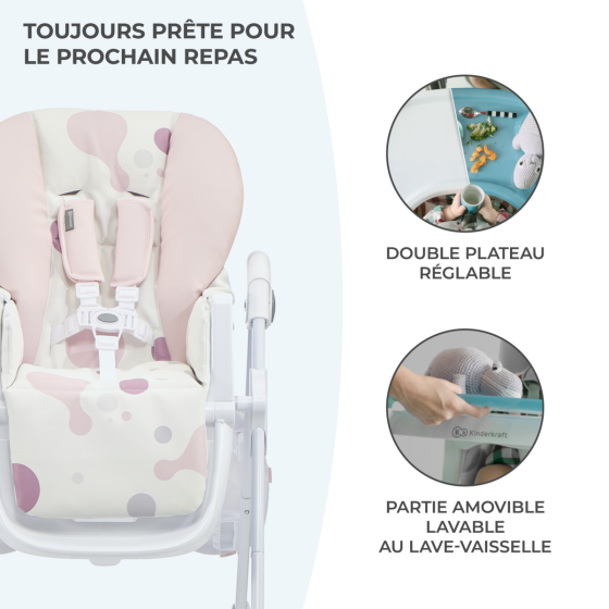 Kinderkraft Yummy - Chaise haute pliable