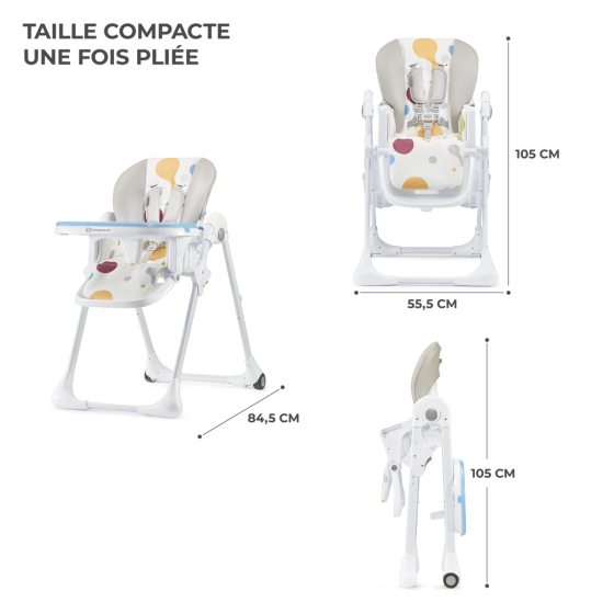 Kinderkraft Yummy - Chaise haute pliable