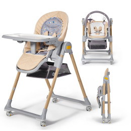 Kinderkraft Lastree - Baby high chair - Beige/Bois