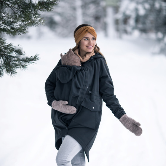 Fun2BeMum Parka Softshell Manteau de Grossesse et Portage