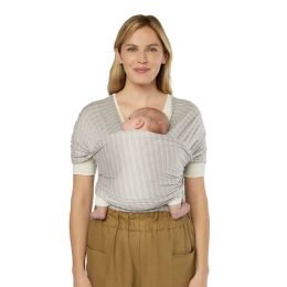 Ergobaby Aura Knit Gris Rayé - Écharpe de Portage Extensible Ergobaby