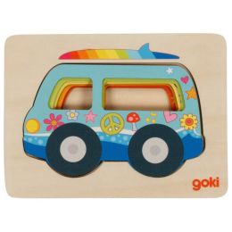 Goki Puzzle à couches Van Goki jeux en bois