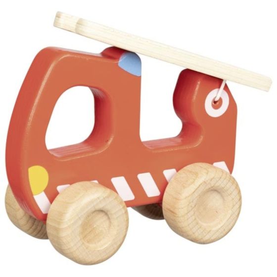 Goki Camion de pompier en bois avec échelle Goki jeux en bois Goki Camion de pompier en bois avec échelle Goki jeux en bois