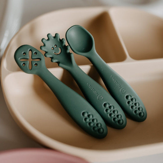 Petite&Mars - Silicone training spoons set 3 pcs 6m+