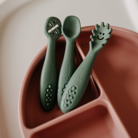 Petite&Mars - Silicone training spoons set 3 pcs 6m+