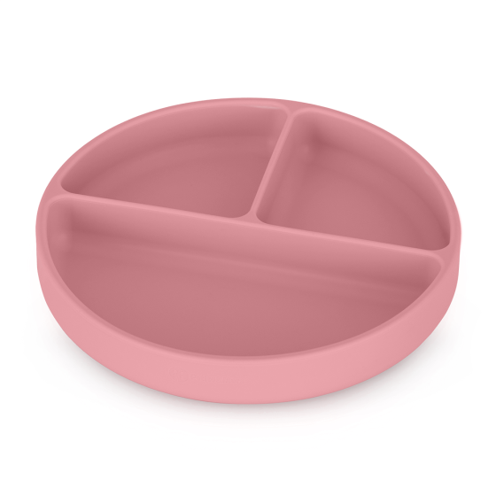 Petite&Mars - Take&Match - Assiette ronde compartimentée en silicone avec ventouse