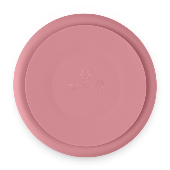 Petite&Mars - Take&Match - Assiette ronde compartimentée en silicone avec ventouse