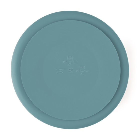 Petite&Mars - Take&Match - Assiette ronde compartimentée en silicone avec ventouse