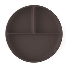 Petite&Mars - Take&Match - Assiette ronde compartimentée en silicone avec ventouse Petite & Mars