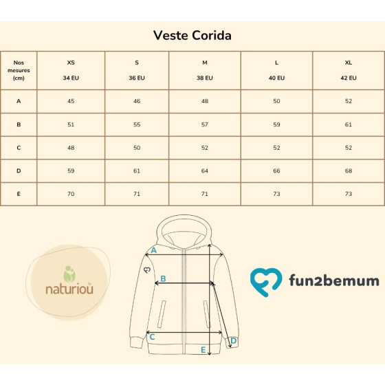 Fun2BeMum Corida - Veste de maternité et de portage réversible