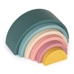 Petite&Mars - Rainbow - Joue empilable arc en ciel en silicone Petite & Mars