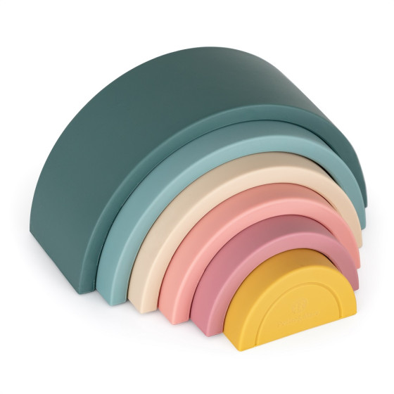 Petite&Mars - Rainbow - Joue empilable arc en ciel en silicone Petite & Mars