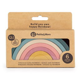 Petite&Mars - Rainbow - Joue empilable arc en ciel en silicone Petite & Mars