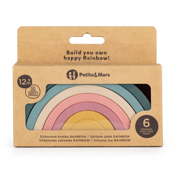 Petite&Mars - Silicone folding toy Rainbow 12m+