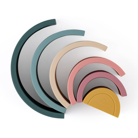 Petite&Mars - Rainbow - Joue empilable arc en ciel en silicone Petite & Mars