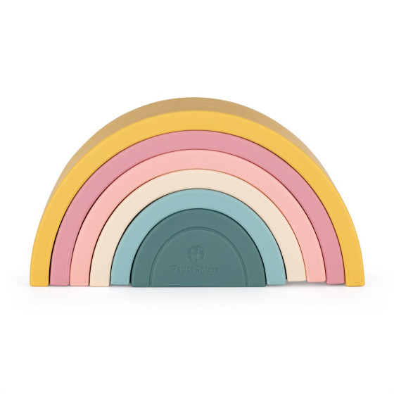 Petite&Mars - Rainbow - Joue empilable arc en ciel en silicone Petite & Mars