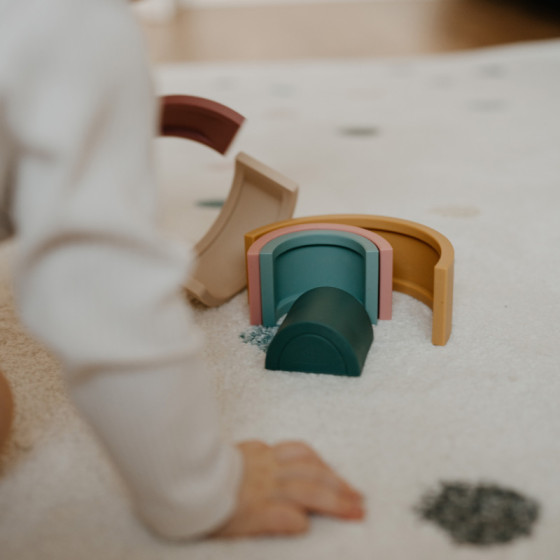 Petite&Mars - Silicone folding toy Rainbow 12m+