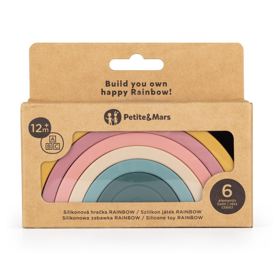 Petite&Mars - Rainbow - Joue empilable arc en ciel en silicone Petite & Mars