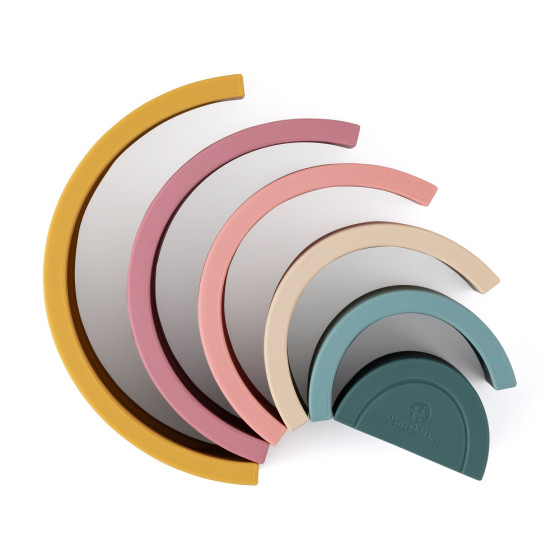 Petite&Mars - Rainbow - Joue empilable arc en ciel en silicone Petite & Mars