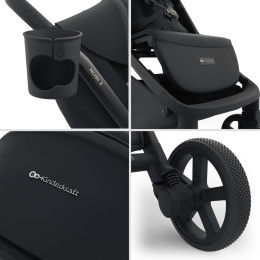 Kinderkraft NUBI 3 Poussette compact et légère - Noir