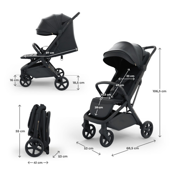 Kinderkraft NUBI 3 Poussette compact et légère Kinderkraft