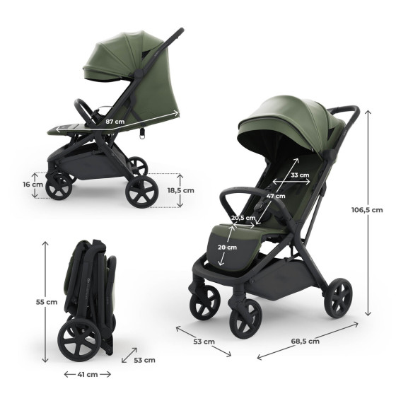 Kinderkraft NUBI 3 Poussette compact et légère Kinderkraft