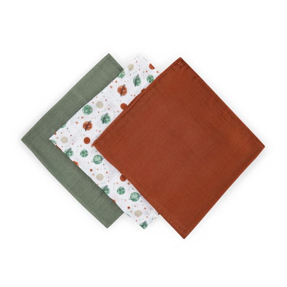 Petite&Mars - Moussy -Set of 3  Bamboo muslin swaddles