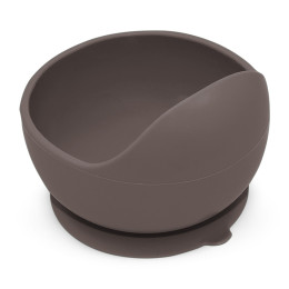 Petite&Mars - Silicone bowl with suction pad TAKE&MATCH 6m+ - Brun Foncé (Bitter Cocoa)