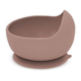 Petite&Mars - Silicone bowl with suction pad TAKE&MATCH 6m+ - Mauve (Velvet-Latte)
