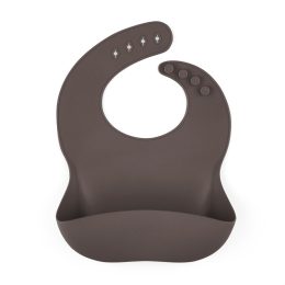 PETITE&MARS Silicone bib Take&Match - Brun Foncé (Bitter Cocoa)