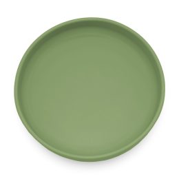 Petite&Mars - Silicone round plate with suction pad TAKE&MATCH 6m+ - Vert Clair (Sweet Pea)