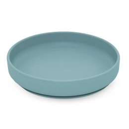 Petite&Mars - Take&Match - Assiette ronde en silicone avec ventouse - Frosted-Sky (Bleu Clair)