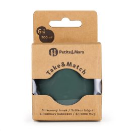 Petite&Mars - Silicone mug TAKE&MATCH 6m+ - Misty-Green