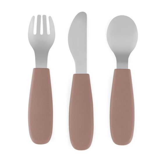 Petite&Mars - Take&Match - Set de couverts en acier inoxydable avec manche en silicone 12+ Petite & Mars