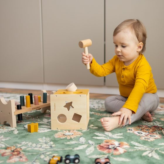 Petite&Mars - Wooden toy sorter Gravity Wood of Mars 12m+