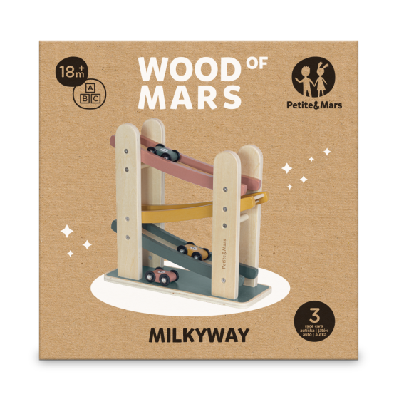 Petite&Mars - Rampe de course en bois Milky Way - Wood of Mars