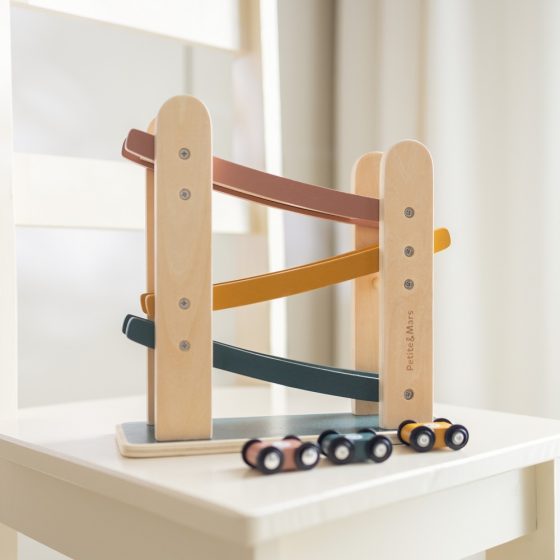 Petite&Mars - Wooden toy racetrack Milky Way Wood of Mars 18m+