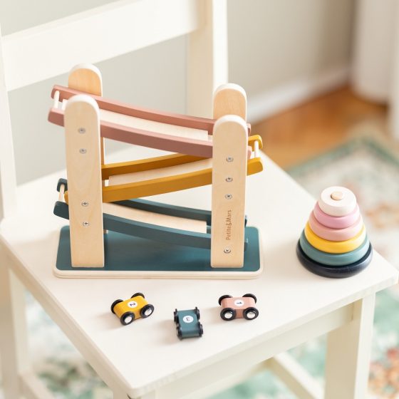 Petite&Mars - Wooden toy racetrack Milky Way Wood of Mars 18m+