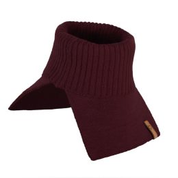 Fun2BeMum Merino wool turtle neck warmer for Kids - Burgundy (Cherry)
