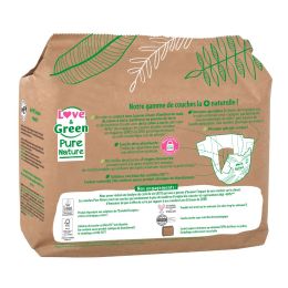Love and Green, Pure Nature, Taille 2, couches hypoallergéniques x 35 Love and Green