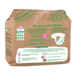 Pure Nature Couches certifiées Ecolabel et hypoallergéniques size 3 x 42 Love and Green