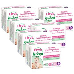 Love and Green Pack 6x42 disposable Diapers size 4+ (9 to 20 kg) Love and Green