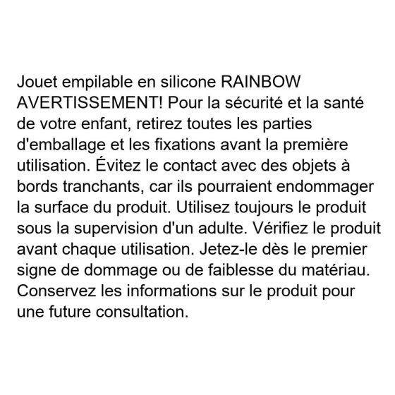 Petite&Mars - Rainbow - Jouet empilable arc en ciel en silicone