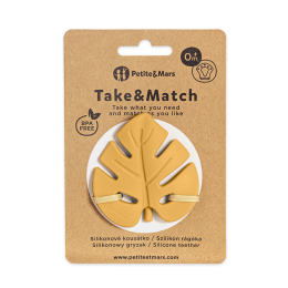 Petite&Mars - Silicone teether TAKE&MATCH 6m+ - Intense-Ochre
