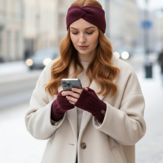 Fun2BeMum Mitaine en laine mérinos pour femme