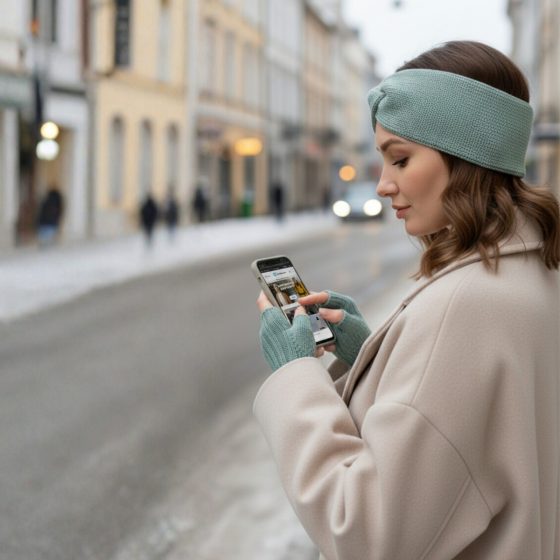 Fun2BeMum Bandeau en laine mérinos pour femme