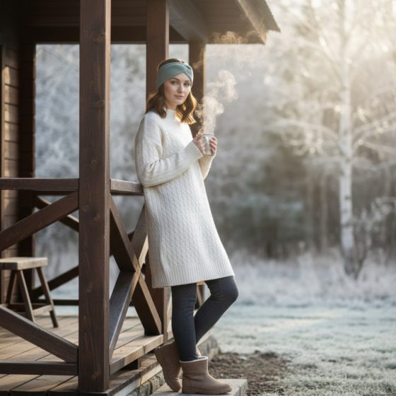 Fun2BeMum Bandeau en laine mérinos pour femme