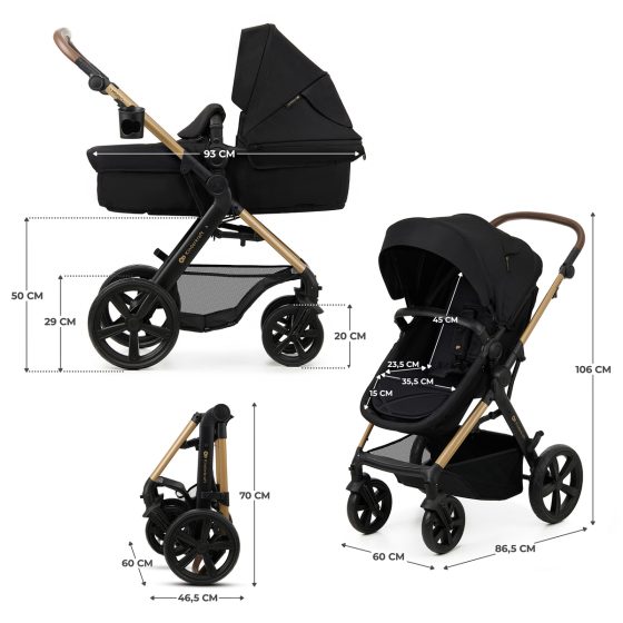Kinderkraft MOOV 2 EVA Poussette Trio - Système de voyage citadin de la naissance Kinderkraft
